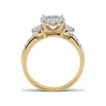 thumbnail image 3 of FB Jewels 14kt Yellow Gold Princess Diamond Bridal Wedding Ring Band Set 1-1/2 Cttw Size 8, 3 of 4