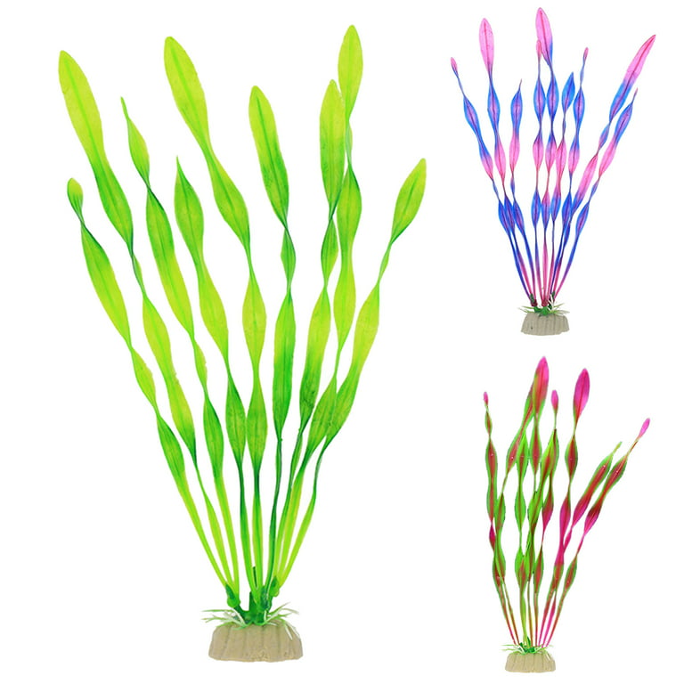 10PCS Artificial Seaweed Decor，Used for Household and Office Aquarium  Simulation Plastic Seaweed Water Plants,Green 