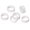 White, variant on 100 Pieces Silicone Cable Ties, Data Lines Silicone Cord Ties, Reusable Rubber Rings, Power Cable Tie Straps, Elasticity Coil Ring, Rubber bands (White)