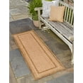 thumbnail image 3 of Unique Loom Outdoor Border Collection Area Rug - Multi Border (2' 2" x 6' 1" Runner Tan/Light Brown), 3 of 12