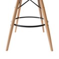 thumbnail image 6 of 2xhome Red 25" Seat Height Countertop Plastic Eiffel Natural Wood Bar Stool With Back Rest, 6 of 6
