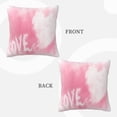 thumbnail image 3 of ZICANCN Pink Romantic Love Decorative Throw Pillow Covers, Bed Couch Sofa Decorative Knit Pillow Covers for Living Room Farmhouse 12"x12", 3 of 8