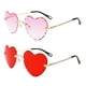 thumbnail image 1 of Gafas de sol de moda en 2 colores con protección UV400 y marco dorado. Rosa + rojo, 1 of 9