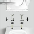 thumbnail image 5 of Pull down toilet lowering brake goggles toilet UF toilet lid bathroom toilet seat white, 5 of 5
