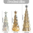 thumbnail image 5 of 2026 New LED Illuminated Mercury Glass Christmas Tree - 10.2 Inch Silver Tabletop Decor for Xmas Home Centerpiece, Mantel and Holiday Party Display, 5 of 5
