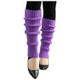 thumbnail image 1 of Inspire Chic calentadores de piernas de mujer con puños acampanados de longitud sobre la rodilla en color púrpura, 1 of 6