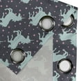 thumbnail image 5 of Ambesonne Abstract Grommet Curtain, Galloping Unicorns, 50" x 63", Mint Dark Taupe Pink, 5 of 6