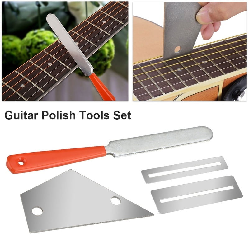 Fret Leveling Beam Sanding Leveler Beam Fingerboard Guards String Spreaders and Replacement Sanding Papers for Guitar Bass Fret Rocker Guitar Luthier Tool Set Including Guitar Fret Crowning File