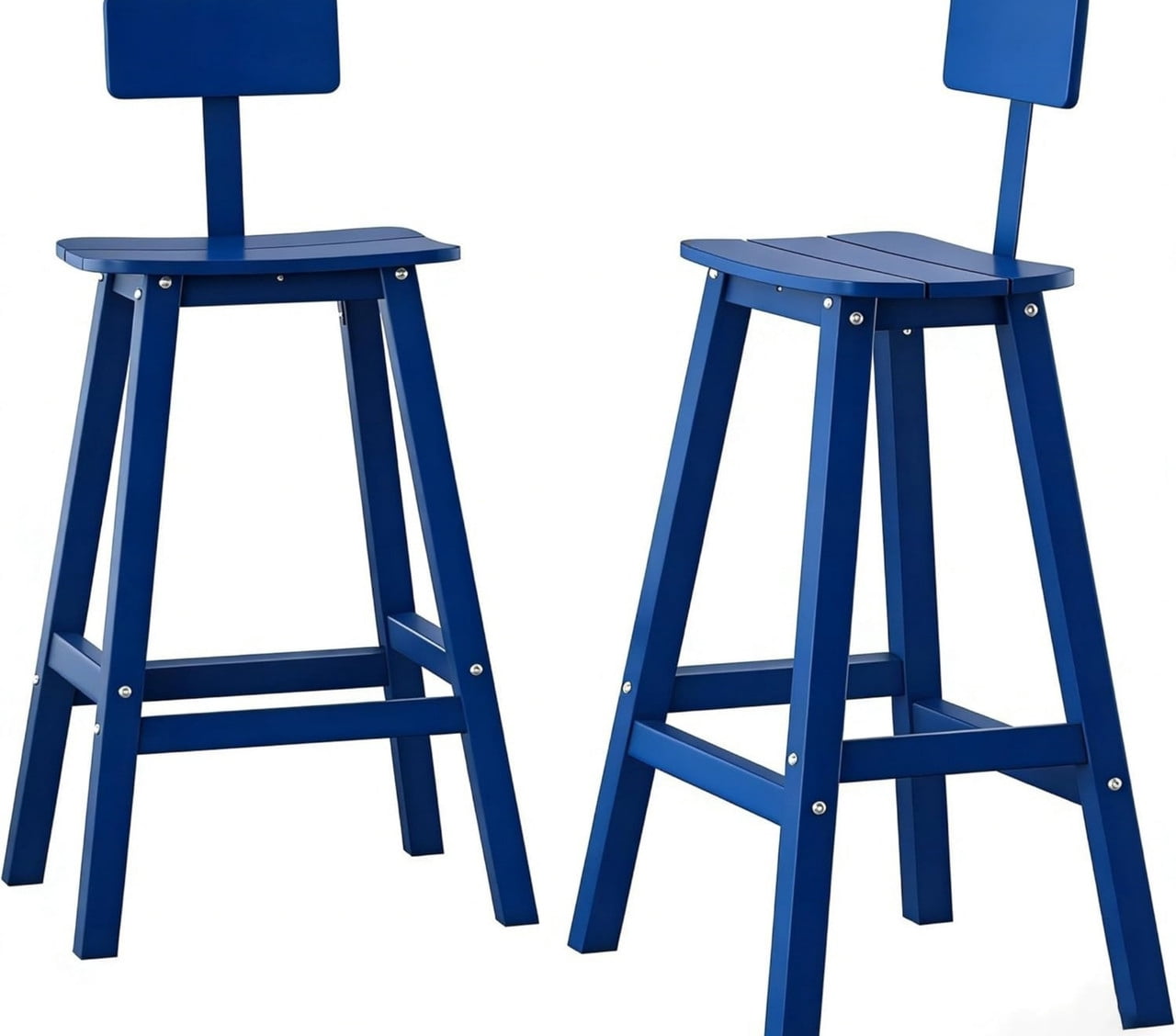 Bar Height Chairs Set of 2, HDPE Bar Height Outdoor Barstools, Weather Resistance Tall Adirondack Chairs Set of 2, 2-Piece Bar Stools