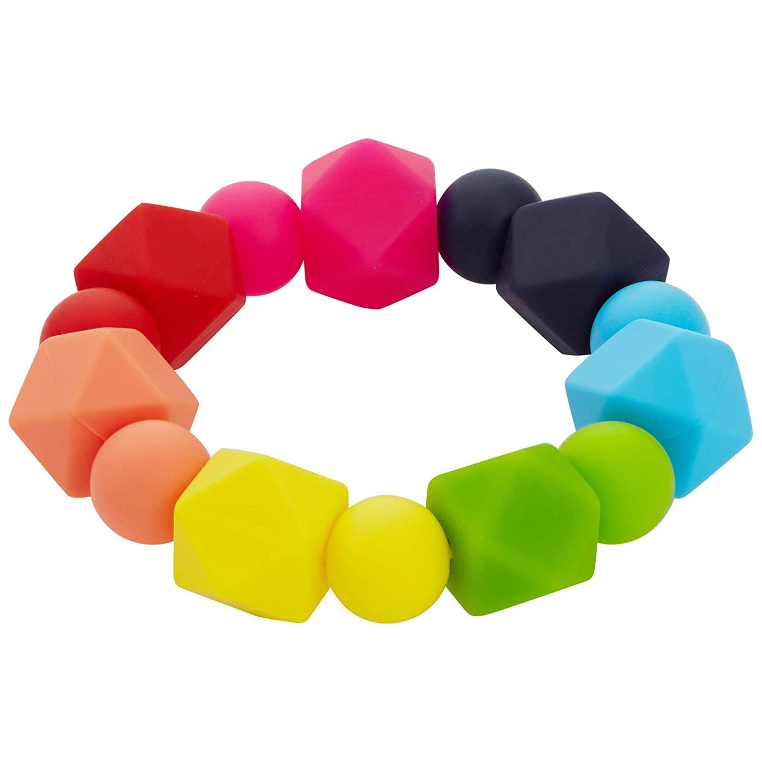 Sensory Chewable Bracelet for Baby Kids Boys and Girls, Silicone Chewy Beads Jewelry for Autistic Chewers, ADHD, Baby Nursing or Special Needs