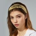 thumbnail image 2 of Unique Bargains Satin Knot Headband Hairband for Women 1.2 Inch Wide Brown, 2 of 7