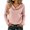 Pink #65, variant on Lightweight Cowl Neck Knit Shirt for Women Long Sleeve Fall Pullover Tunic Soft Cozy Relaxed Casual Everyday Blouse White S