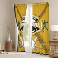 thumbnail image 3 of Feelyou Softball Sports Lover Blackout Curtains Set of 2 (52x84 Each), Eat Sleep Baseball Window Curtains, Teens Kids Boys Girls Curtains and Drapes, Gold Blackout Curtains Room Decor, 3 of 6
