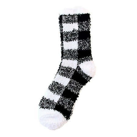 

Huaai socks for women Thermal Socks For Womens Coral Socks Stripe Socks Colorful Lightweight Socks Casual Socks Winter Socks Plaid Print Socks cute socks BA