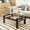 Transparent, variant on VERTEX&KAIBIN Rectangle Coffee Table, Tempered Glass Tabletop with MDF Layer, Modern Table for Living Room , Transparent Glass