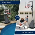 thumbnail image 5 of Best Choice Products Adjustable 4.4-10ft Basketball Hoop, Portable Goal w/Shatterproof Backboard, Ball Return - White, 5 of 11
