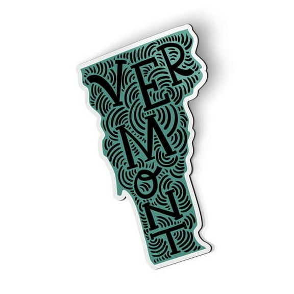 Vermont Shape Cute Letters Native Local - 5.5" Magnet for Car Locker Refrigerator