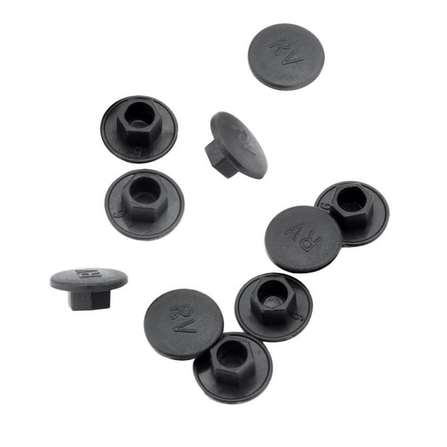 jinwen 10pcs Hex Socket Allen Bolt Screw Hexagon Head Cover Cap Protector M6 Black