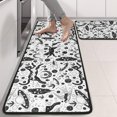 thumbnail image 2 of Kitchen Rugs Sets Of 2,White Planet Cat Feather Pattern Anti Fatigue Kitchen Mat Rugs Non Slip Washable,Decorative Kitchen Floor Mats for Kitchen,Sink,Laundry,17"x47"+17"x47", 2 of 5
