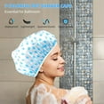 thumbnail image 6 of Fmxomd Shower Cap, 3Pcs Hair Cap for Shower, Waterproof Reusable Shower Caps Bath Hair Hat Stocking Stuffers for Women Men, Multicolor, 6 of 9