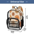 thumbnail image 4 of PVC Transparent Backpacks Clear Backpack for Travel and Outings Repeating Sun Pattern, 4 of 7