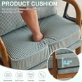 thumbnail image 5 of IVV Upholstered Accent Chair with Thick Seat Cushion and Lumbar Pillow, Teal Corduroy Leisure Armchair with Solid Wood Legs for Living Room, Bedroom, Reading Nook, Apartment & Small Spaces, 5 of 10