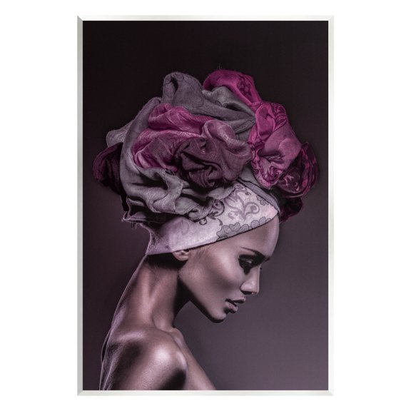 Woman Floral Headwrap Portrait Botanical & Floral Photograph Unframed Art Print Wall Art