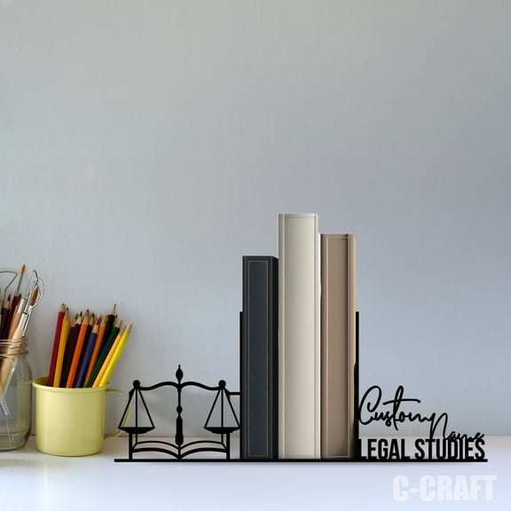 C-Craft Stainless Steel Legal Studies Bookend, Adjustable, 5 Inch for Home Office