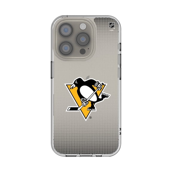 Pittsburgh Penguins Linen Logo iPhone Clear Case