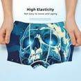 thumbnail image 3 of Yiaed Abstract Blue Skull Print Boys' Boxer Briefs Cotton Casual Stretch Comfort Boys Boxers - Kids Boxer Briefs Underwear for Boys (6-18)-X-Large, 3 of 5
