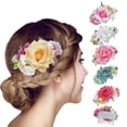 thumbnail image 2 of CHENge Hawaiian Flower Hair Clips for Women, Hibiscus Hair Accessories for Wedding Bridal Beach Party, 2 of 5