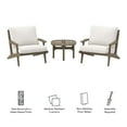 thumbnail image 2 of Modway Saratoga 3-PC Patio Teak Wood Furniture Set with Lounge Chairs/Side Table, 2 of 7