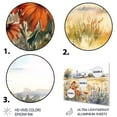 thumbnail image 3 of Designart "Meadow at the Farm in Green and White II" Floral Metal Wall Art, 3 of 5