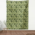 thumbnail image 3 of Camouflage Fabric by the Yard Upholstery, Clothing Motif Pale Toned Color Splashes Abstract Patterned Illustration, Decorative Fabric for DIY and Home Accents, 1 Yard, Green Yellow by Ambesonne, 3 of 4
