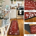 thumbnail image 4 of Merry Christmas Kitchen Rugs Set 2 Pieces Non Skid Kitchen Floor Rug and Mat Christmas Kitchen Rug Area Mat Carpets for Holiday Outdoor Decor 17"x47"+17"x30", 4 of 6