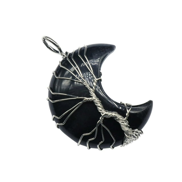 Colgante HUOGUO con luna de aventurina verde amatista
