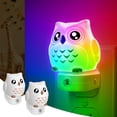 thumbnail image 2 of Owl Night Lights Plug Into Wall [2 Pack], Cute Night Light for Kids, 8-Color LED Night Light, Nightlight with Dusk to Dawn Sensor for Kids Room, Bathroom, Bedroom Décor, Children Gift, 2 of 4