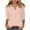 Pink, variant on HVOBTTY Women's Summer Fashion Soft Solid Color 3/4 Sleeve V Neck Wrap Front Pullover Loose Breathable Versatile Comfy Beach Tee Shirt Gray, L