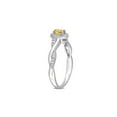 thumbnail image 2 of 1/4 Carat (Ctw) Citrine Twist Ring in Sterling Silver with Accent Diamonds, 2 of 4