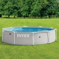 thumbnail image 2 of Intex: Prism Frame Premium Pool Set - 10ft x 30in, Grey, Above Ground Swimming Pool, Cartridge Filter Pump, Puncture Resistant, T-Joint Snap Assembly, 2 of 11