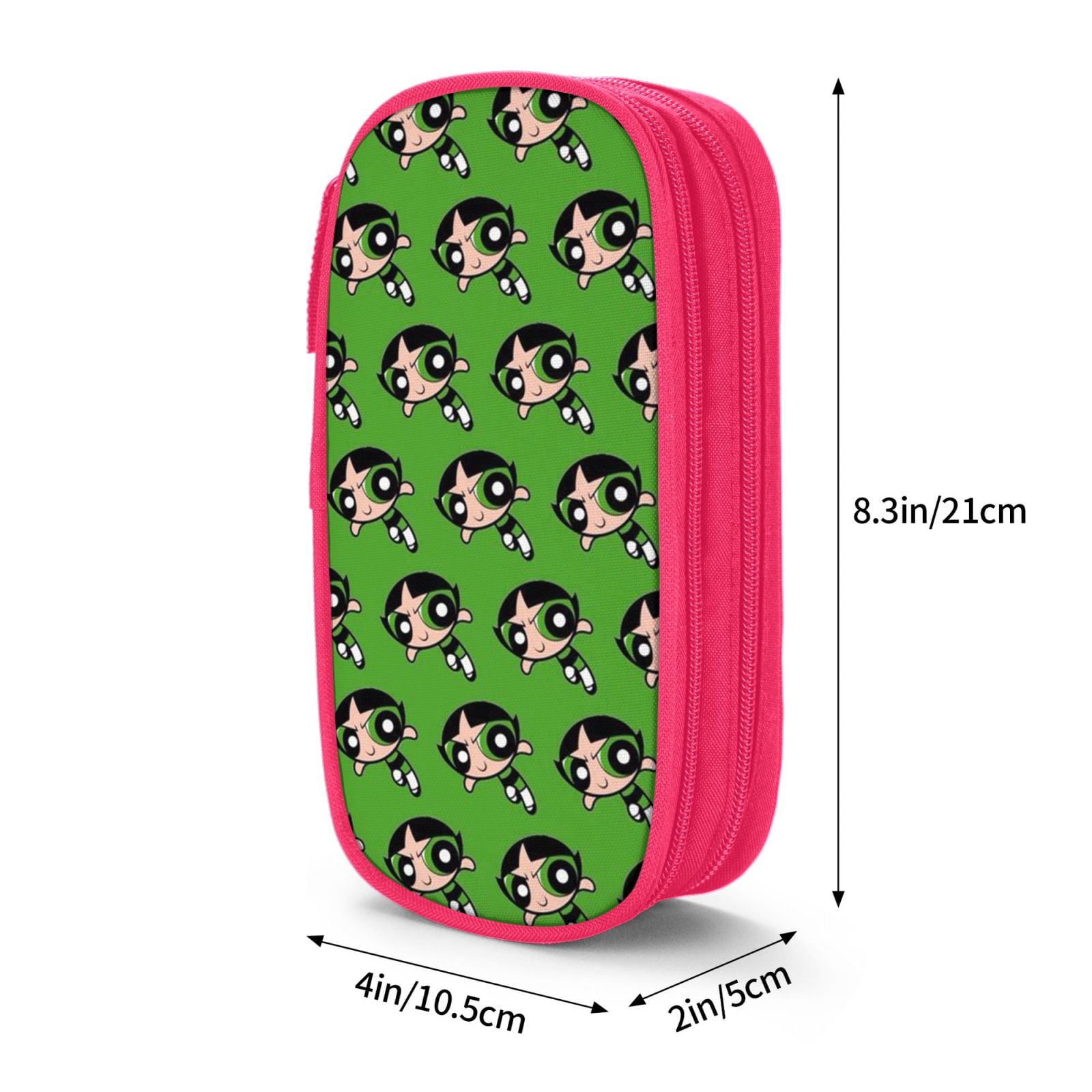 The Powerpuff Gi-rls Pencil Case Large Capacity Pencil Pouch Penbag Office Stationery Organizer Travel Makeup Bag Pink