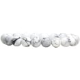 thumbnail image 1 of Angelstones Howlite Blanche Mate Naturelle Véritables Pierres Précieuses Semi-Précieuses Guérison Bracelet Extensible Perlé 10 mm 7 Pouces Unisexe, 1 of 4