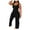 Black, variant on Aayomet Women Jumpsuits Women's Casual Sleeveless Stitching Jumpsuit Wide-leg Summer Fashion Women's Jumpsuit,Green S