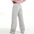 thumbnail image 4 of EANJE Men's Baggy Sweatpants Casual Elastic Waist Wide Leg Pants Solid Loose Fit Lounge Trousers with Side Pockets for Daily Streetwear Light Gray M, 4 of 5