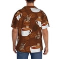 thumbnail image 5 of Disketp Men's Hawaiian Cute Sloths Bear Relaxing In Coffee Cup Print Shirts Button Down Holiday Beach Shirts-4X-Large, 5 of 7
