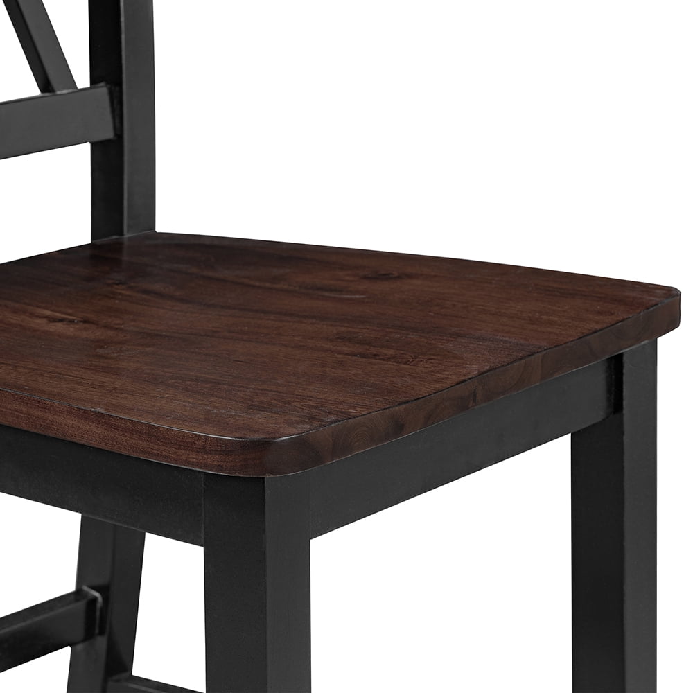 Kepooman 5 Piece Dining Set with Storage Shelves, Black Kepooman 5 Piece Dining Set with Storage Shelves, Black