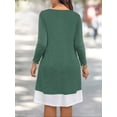 thumbnail image 2 of Cuteduck Plus Size Women’s Long Sleeve V-Neck Zipper Dress Autumn/Winter 1X-5X, 2 of 9