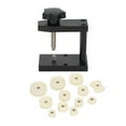 thumbnail image 1 of Juego de prensa para reloj, aleación de aluminio, cuerpo negro, 12 moldes ABS blancos, fácil manejo, prensa para tapa trasera de reloj, 1 of 14