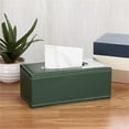 thumbnail image 1 of Rack Clearance! Leather Tissue Box Large Size Green Lambskin, Leather Tissue Box Minimalist Home Hotel Car Mounted Leather Paper Suction Paper Box 1* Tissue Box, By Relocy, 1 of 7