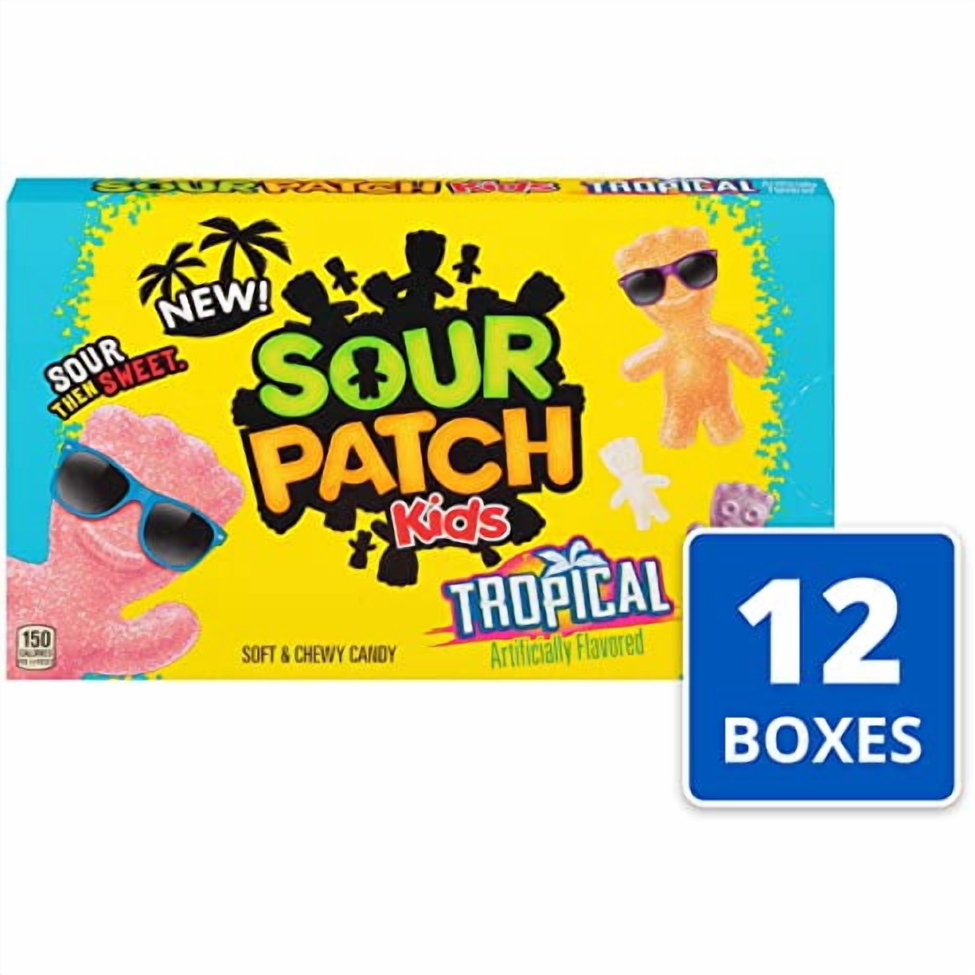 SOUR PATCH KIDS Tropical Soft & Chewy Candy, 12 - 3.5 oz Boxes